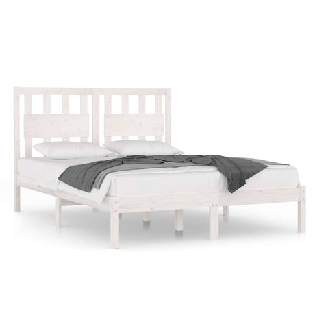 Vidaxl bedframe massief grenenhout wit 120x200 cm