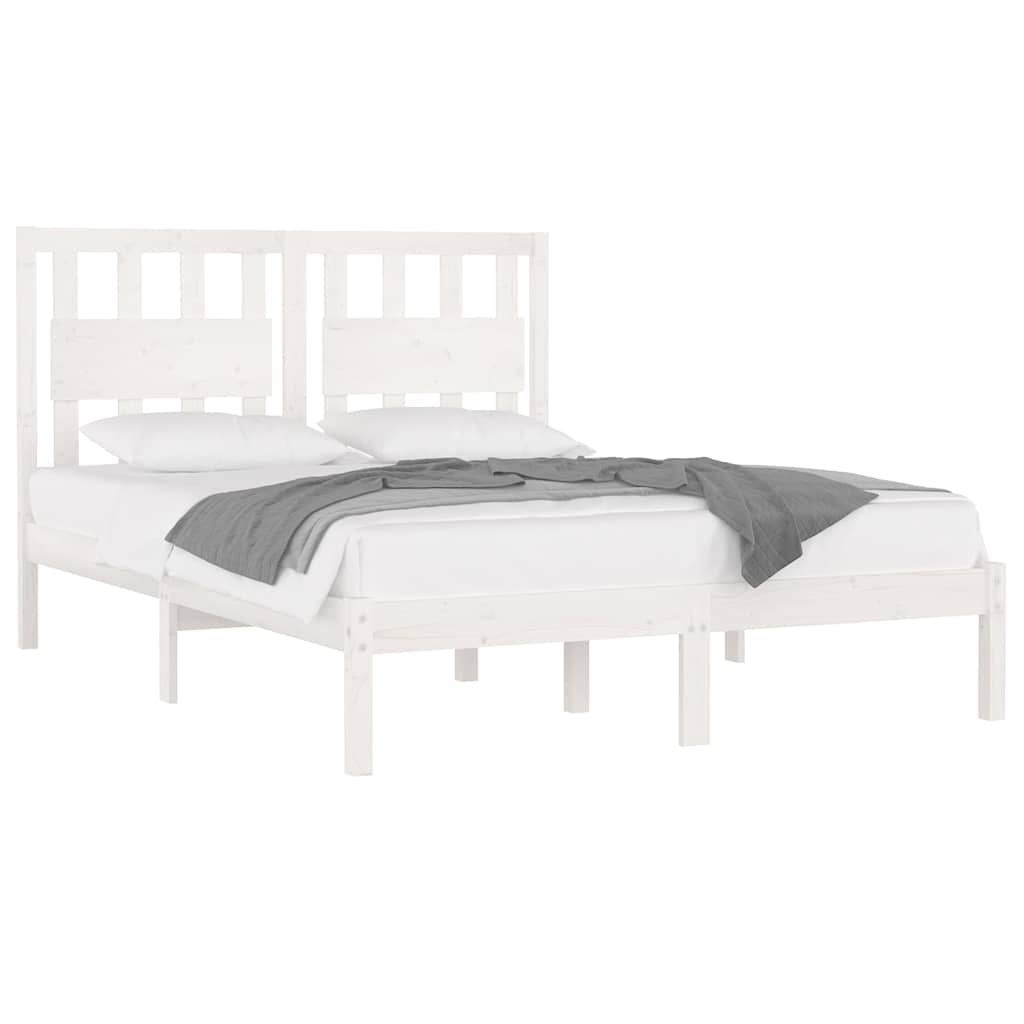 Vidaxl bedframe massief grenenhout wit 140x200 cm