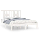 Vidaxl bedframe massief hout wit 135x190 cm