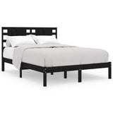 Vidaxl bedframe massief grenenhout zwart 140x190 cm