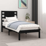 Vidaxl bedframe massief grenenhout zwart 100x200 cm