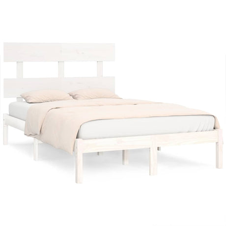 Vidaxl bedframe massief hout wit 120x200 cm