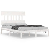 Vidaxl bedframe massief hout wit 120x200 cm
