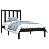 Vidaxl bedframe massief grenenhout zwart 100x200 cm