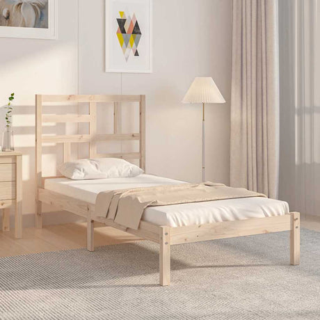 Vidaxl bedframe massief hout 75x190 cm