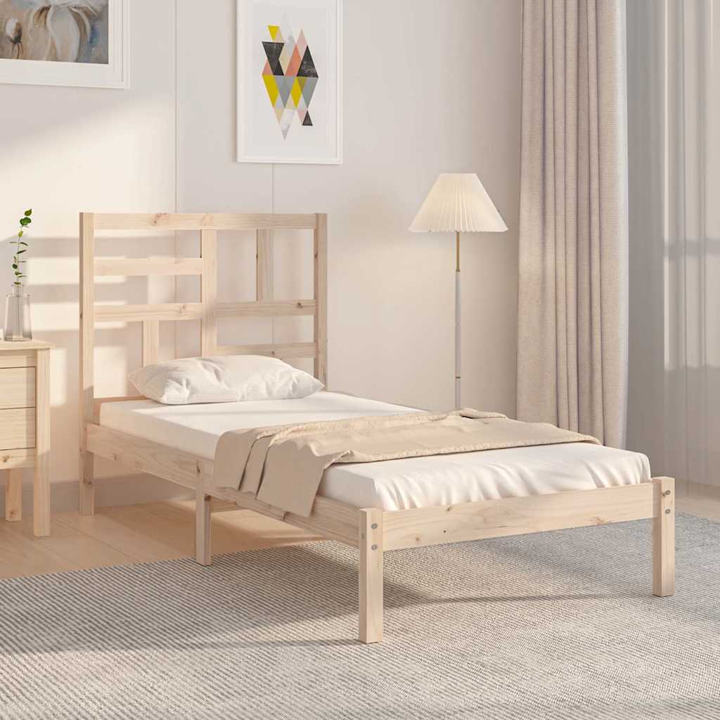 Vidaxl bedframe massief hout 90x190 cm