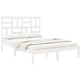 Vidaxl bedframe massief hout wit 140x190 cm