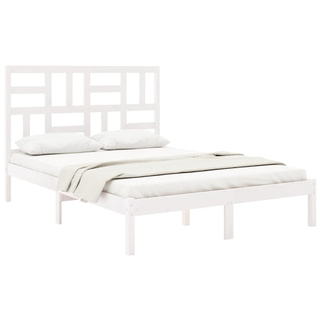Vidaxl bedframe massief hout wit 140x200 cm