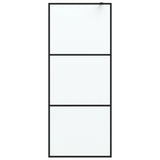 Vidaxl begehete Duschwand 80x195 cm MAT ESG Glass Schwarz