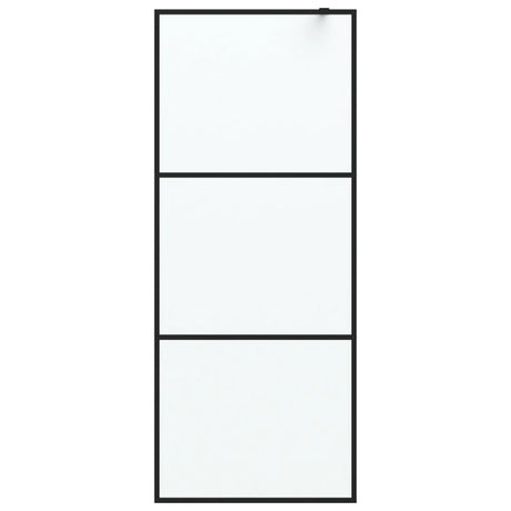 Vidaxl begehete Duschwand 80x195 cm MAT ESG Glass Schwarz
