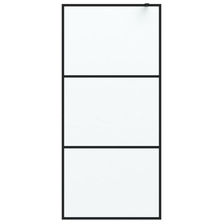 Vidaxl Walk-in Duschwand 90x195 cm MAT ESG Glass Schwarz