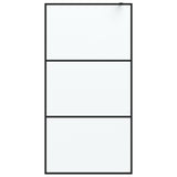 Vidaxl Walk-in Duschwand 100x195 cm mattes ESG-Glas schwarz