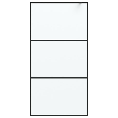 Vidaxl Walk-in Duschwand 100x195 cm mattes ESG-Glas schwarz