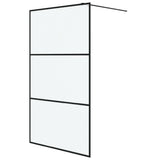 Vidaxl begehete Duschwand 115x195 cm MAT ESG Glas schwarz
