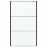 Vidaxl begehete Duschwand 115x195 cm MAT ESG Glas schwarz