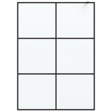 Vidaxl begehete Duschwand 140x195 cm MAT ESG Glass Schwarz