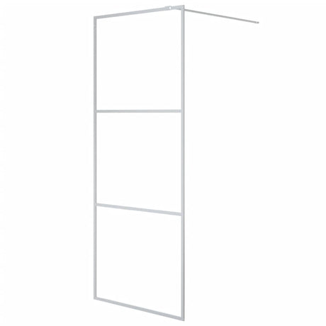 Vidaxl begehete Duschwand 80x195 cm transparentes ESG-Glas Silber gefärbt