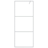 Vidaxl begehete Duschwand 80x195 cm transparentes ESG-Glas Silber gefärbt