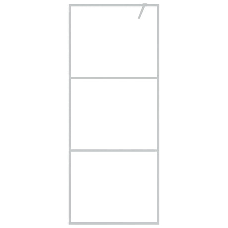Vidaxl begehete Duschwand 80x195 cm transparentes ESG-Glas Silber gefärbt