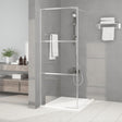 Vidaxl begehete Duschwand 80x195 cm transparentes ESG-Glas Silber gefärbt