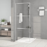 Vidaxl begehete Duschwand 80x195 cm transparentes ESG-Glas Silber gefärbt