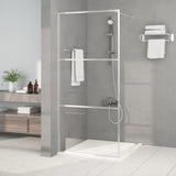 Vidaxl begehete Duschwand 90x195 cm transparentes ESG-Glas Silber gefärbt