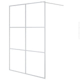 VidaXL Walk-in Duschabtrennung 140x195 cm transparentes ESG-Glas silberfarben