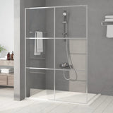 VidaXL Walk-in Duschabtrennung 140x195 cm transparentes ESG-Glas silberfarben