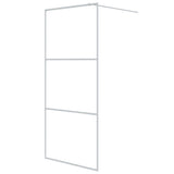Vidaxl begehete Duschwand 90x195 cm transparentes ESG-Glas weiß