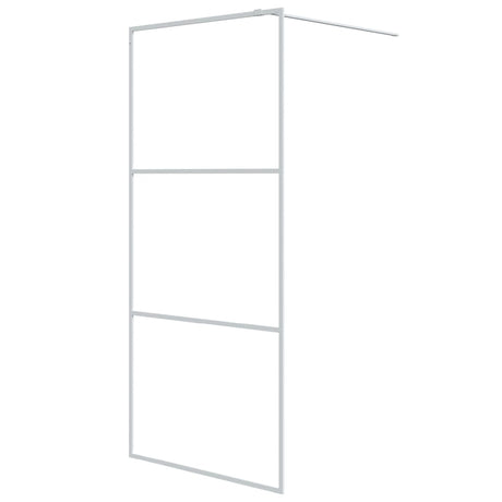 Vidaxl begehete Duschwand 90x195 cm transparentes ESG-Glas weiß