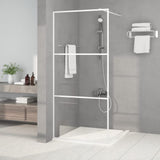 Vidaxl begehete Duschwand 90x195 cm transparentes ESG-Glas weiß