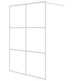 Vidaxl begehete Duschwand 140x195 cm transparentes ESG-Glas weiß