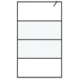 Vidaxl Walk-in Duschwand 115x195 cm Halfmat ESG-Glas Schwarz