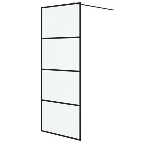 Vidaxl begehete Duschwand 80x195 cm MAT ESG Glass Schwarz