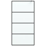 Vidaxl Walk-in Duschwand 100x195 cm mattes ESG-Glas schwarz