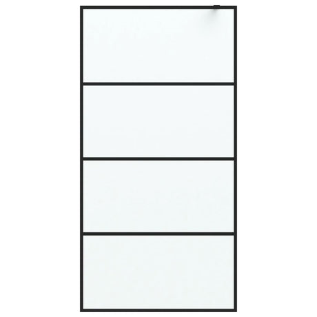 Vidaxl Walk-in Duschwand 100x195 cm mattes ESG-Glas schwarz