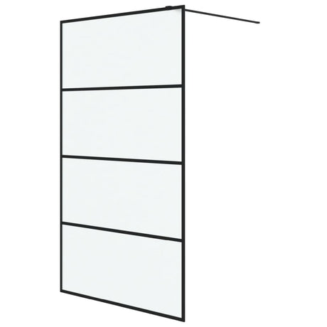 Vidaxl begehete Duschwand 115x195 cm MAT ESG Glas schwarz