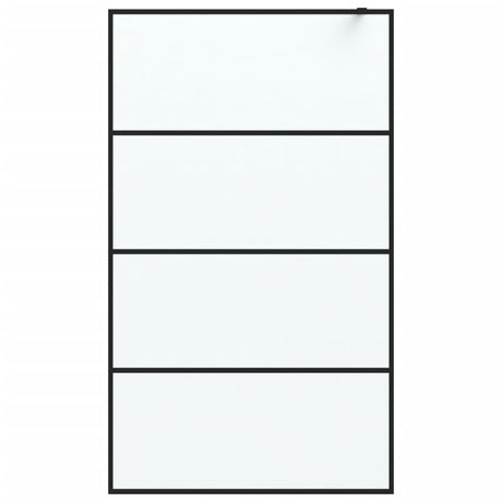 Vidaxl begehete Duschwand 115x195 cm MAT ESG Glas schwarz