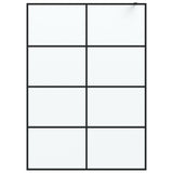 Vidaxl begehete Duschwand 140x195 cm MAT ESG Glass Schwarz