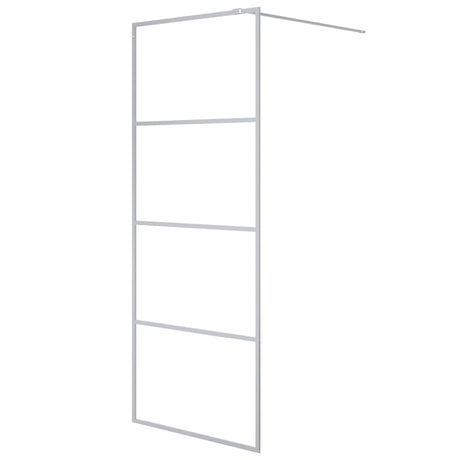 Vidaxx begehbare Duschabtrennung 80x195 cm transparentes ESG-Glas silberfarben
