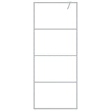 Vidaxx begehbare Duschabtrennung 80x195 cm transparentes ESG-Glas silberfarben