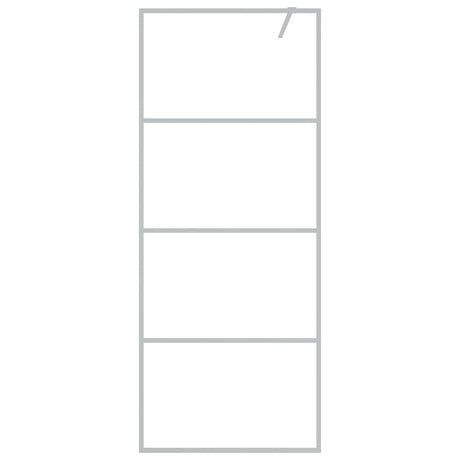 Vidaxx begehbare Duschabtrennung 80x195 cm transparentes ESG-Glas silberfarben
