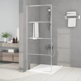 Vidaxx begehbare Duschabtrennung 80x195 cm transparentes ESG-Glas silberfarben