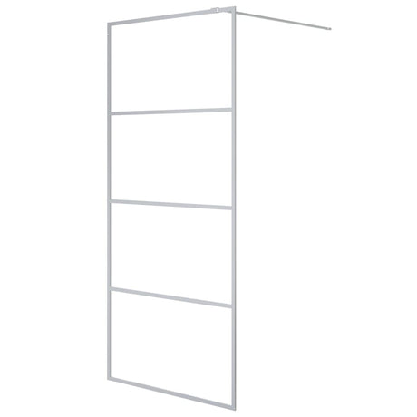 Vidaxx begehbare Duschabtrennung 90x195 cm transparentes ESG-Glas silberfarben