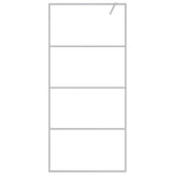 Vidaxx begehbare Duschabtrennung 90x195 cm transparentes ESG-Glas silberfarben