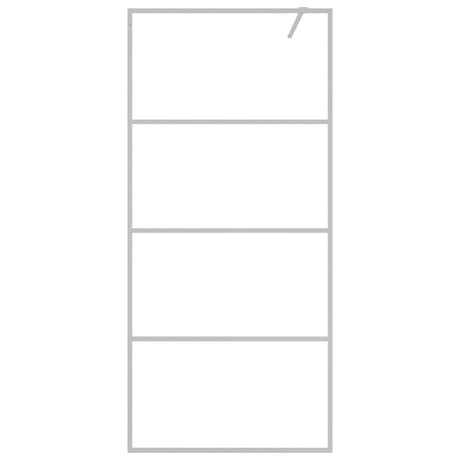Vidaxx begehbare Duschabtrennung 90x195 cm transparentes ESG-Glas silberfarben