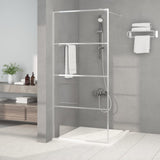 Vidaxx begehbare Duschabtrennung 90x195 cm transparentes ESG-Glas silberfarben