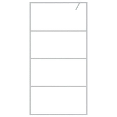 Vidaxl begehete Duschwand 100x195 cm transparentes ESG-Glas Silber gefärbt