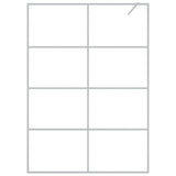 Vidaxl begehete Duschwand 140x195 cm transparentes ESG-Glas Silber gefärbt