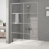 Vidaxl begehete Duschwand 140x195 cm transparentes ESG-Glas Silber gefärbt